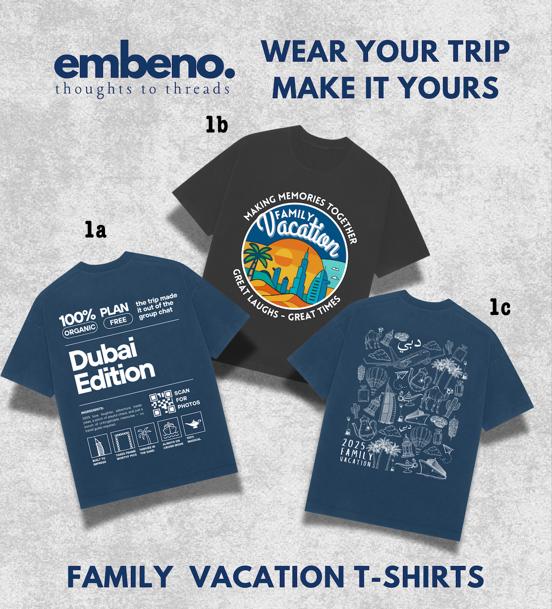 Made to Order: Custom Family Vacation Group T-Shirts (Regular Fit)