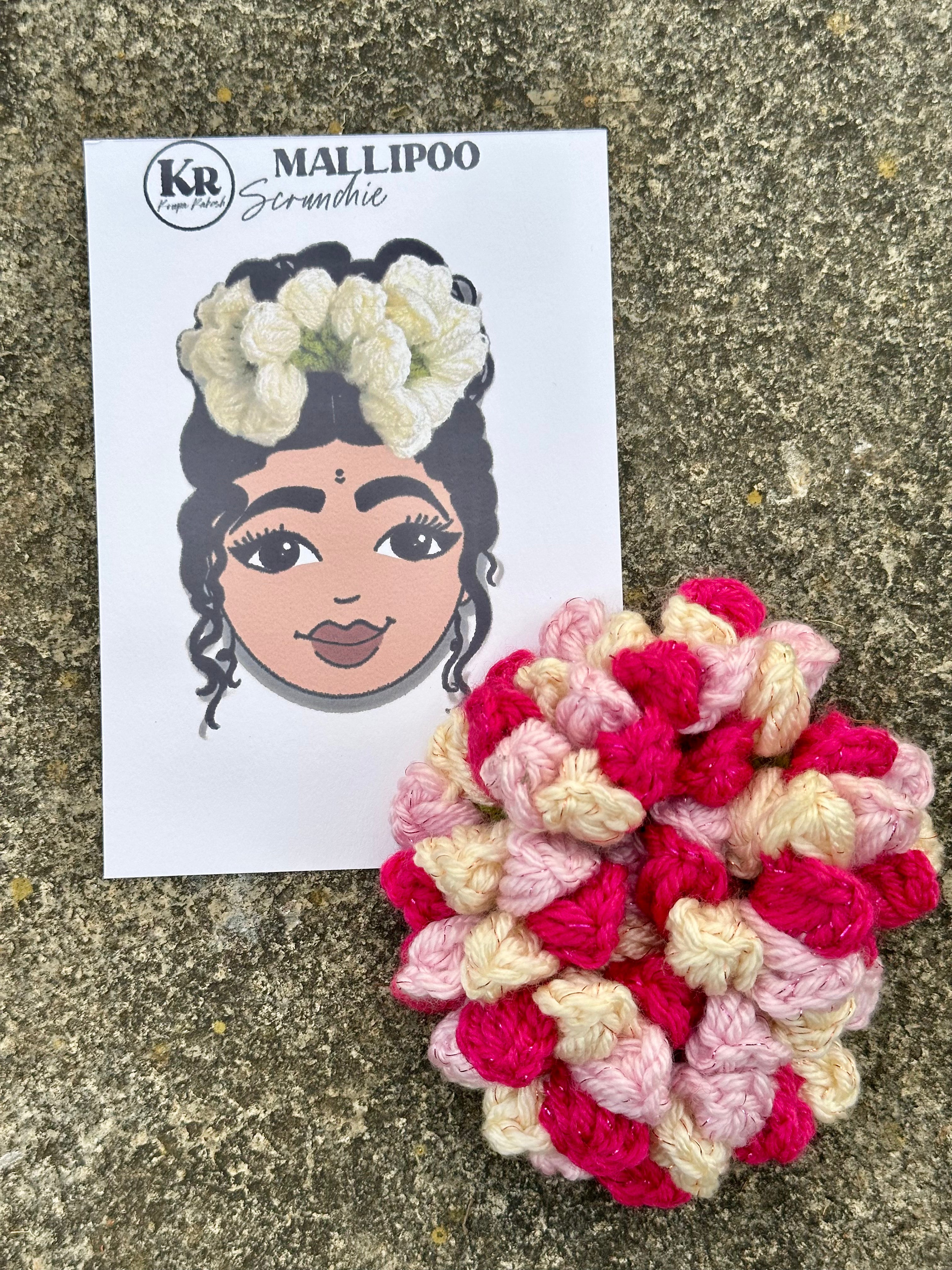 Mixed Mallipoo Scrunchie (Pink)