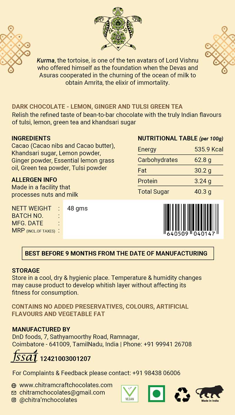 Lemon, Ginger and Tulsi Green Tea