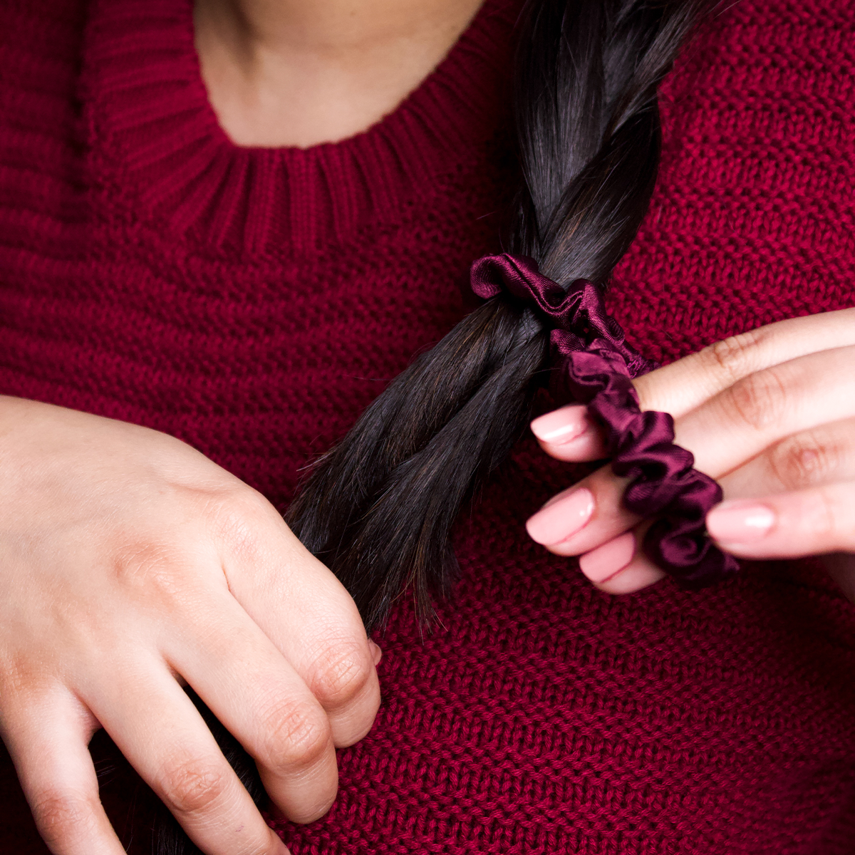 Classic scrunchie- marsala