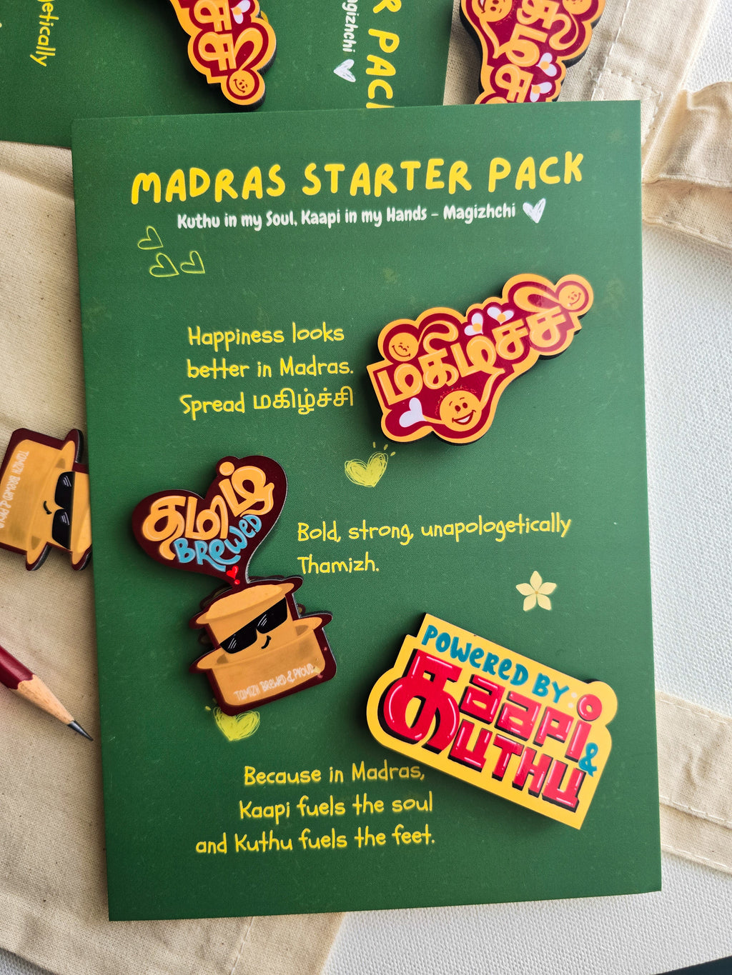 Madras Starter Pack (Set of 3 magnets)