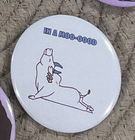 Moody Cow Badge