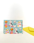 Puppy Party Greeting Card