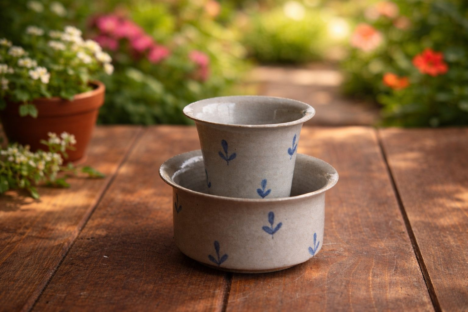 Leaf motif davara set